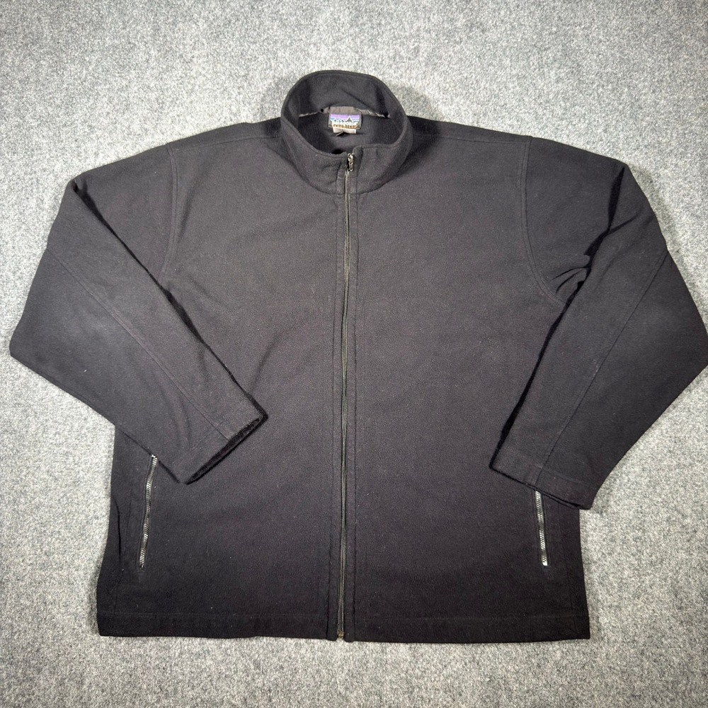 Patagonia Synchilla Full Zip Fleece Jacket Mens XL Black 25511S7